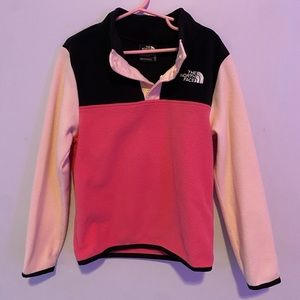 Girl North Face Glacier 1/4 Snap Pullover Size XS (6)
